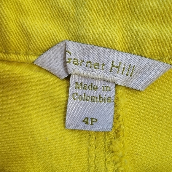 Garent Hill Chartreuse 5 Pocket Modern Denim Pencil Skirt Size 4 Petite EUC - Picture 4 of 9